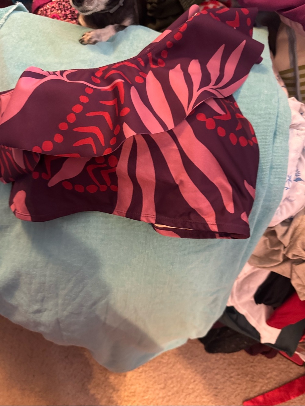 Hermoza two piece swimsuit Polynesian leaf print brand new with tags only tried - Picture 14 of 16